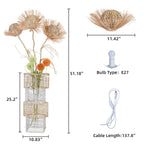 Modern Rattan Floor Lamp Dimmable Standing Floor Lamp