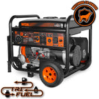 Tri-Fuel Generator 14500W Electric Start with CO Sensor & Wheel Kit, Transfer-Switch Ready for Gas/Propane/Natural Gas
