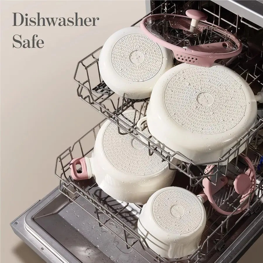 7QT Nonstick Stock Pot with Lid, PFAS and PFOA Free