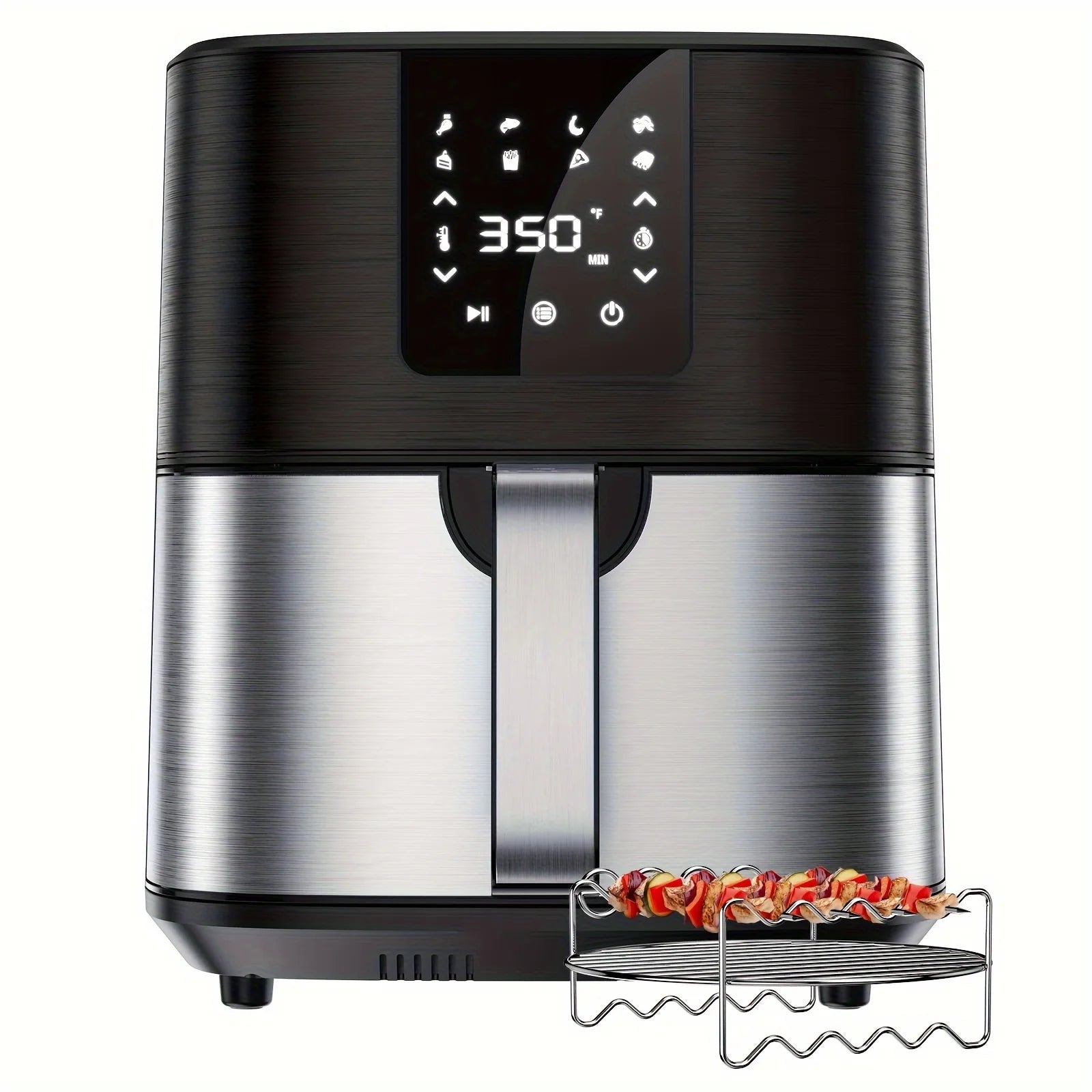 KitCook Large Air Fryer, 1500W 7QT AirFryer Cooker, Adjustable Temperature 100-400°F, 8 Presets Menu, Digital Touch Screen