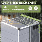 5 x 4 FT Resin Outdoor Storage Shed, All-Weather Plastic Garden Shed with Floor, Lockable Doors & Windows