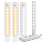 Under Cabinet Lights 1/3/5/6pcs, Motion Sensor Rechargeable  Battery Operated