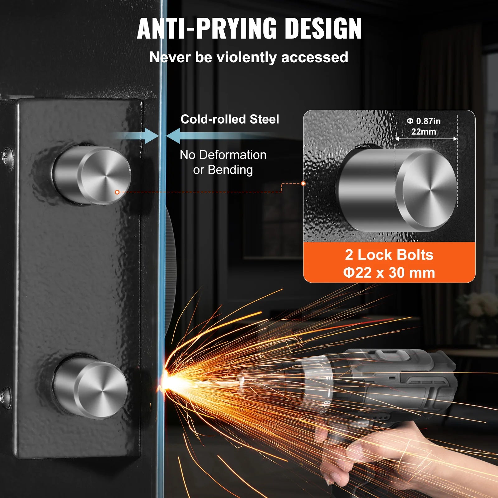 Tall Wall Safe 3/4-Tier Hidden Wall Safe w/ Keypad