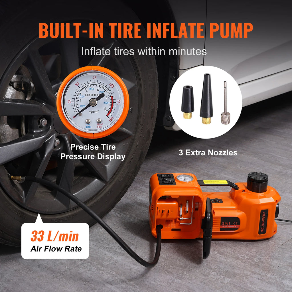 5 Ton Electric Car Jack 11023 LBS Hydraulic Jack Lift Portable Car Jack for SUV Sedan Truck Change Tires Garage Repair