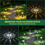 Solar Lights Outdoor Waterproof, Cool White Pathway Lights Solar Powered, Landscape Lighting