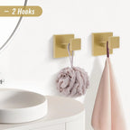Brushed Gold Bathroom Hardware Accessorie Set 23.6 Inch Towel Bar Set 5-Pieces Towel Rack&Holder Set for Bathroom,Upgraded Toilet Paper Holder with Shelf,Stainless Steel Wall-Mounted