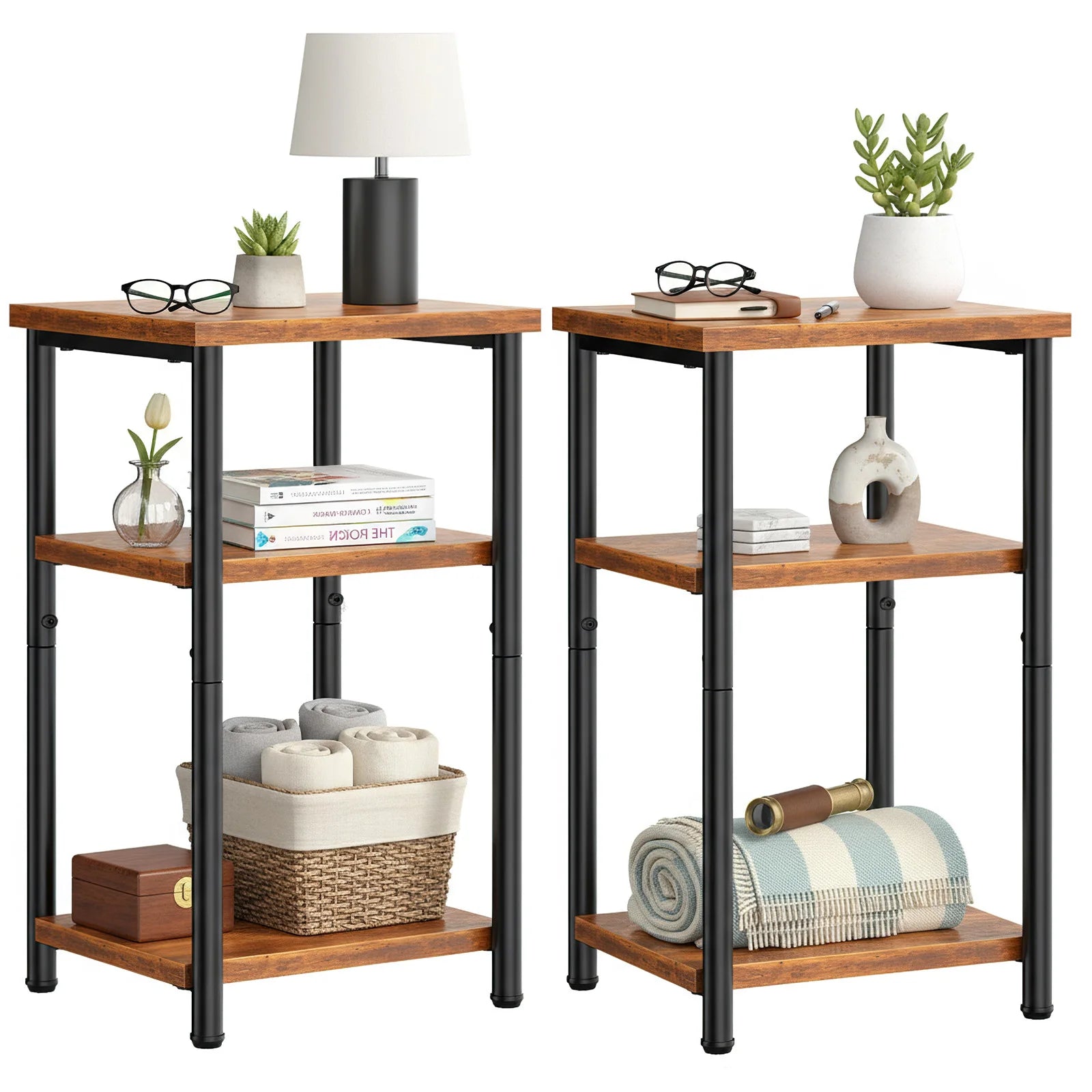3 Tier End Table Set of 2