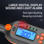 Digital Torque Wrench 1-340N.m 2% Accuracy Preset & LED/Buzzer Alerts for Bike Motorcycles Automotive Mechanical Tool
