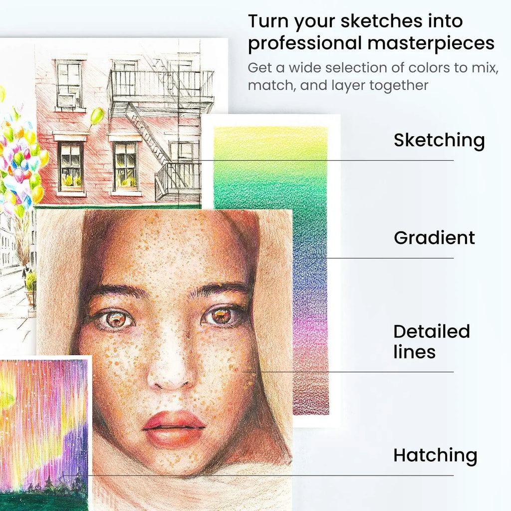72 Soft Wax-Based Colored Pencils for Artists & Adults