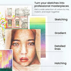 72 Soft Wax-Based Colored Pencils for Artists & Adults