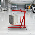 2 Ton Foldable Shop Crane & Hoist | Hydraulic Lift for Engine, Transmission & Axle | Max 6.89ft Height, Heavy Duty Steel Trolley