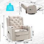 Oversized Massage Recliner Chair Swivel Rocker Recliner