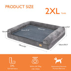Extra Large Orthopedic Pet Mattress  with Removable Washable Cover Soft Sponge Foam
