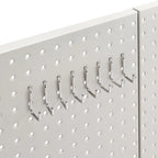 48-Piece Gray Metal Pegboard Kit for Wall Storage, Rust & Scratch Resistant