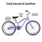 20" 24" 26" Beach Cruiser Bike for Girls, Boys, Men and Women