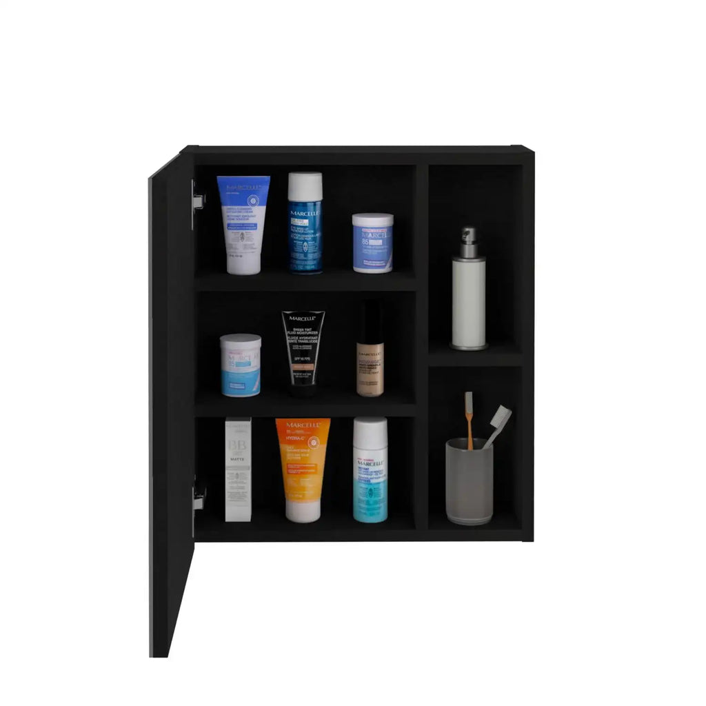 Medicine Cabinet With Mirror, Five Internal Shelves