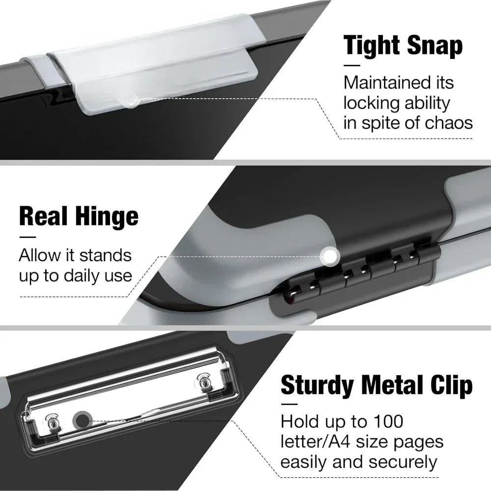 The toughest clipboard with storage, internal pen case includes, letter/A4 size, 8.5x11 "