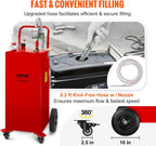 Fuel Caddy 35 Gallon, Gas Storage Tank on 4 Wheels, with Manual Transfer Pump