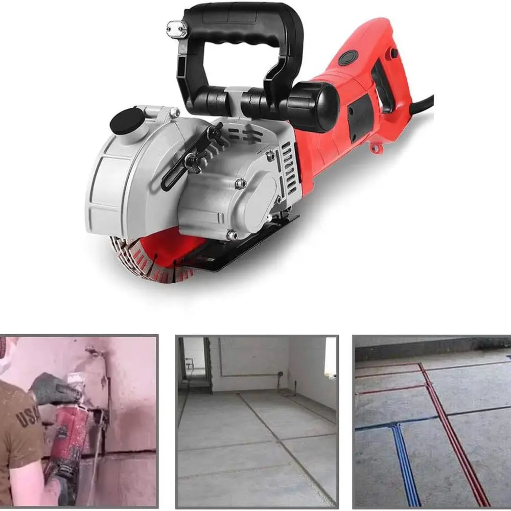 Cutting Machine for Cutting Slotting Marble Concrete Grooves 110V(Red)