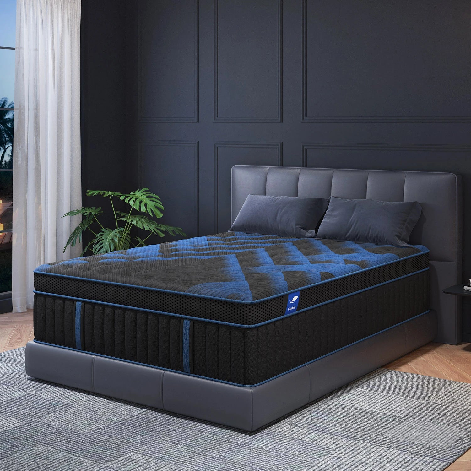 12"Gel Memory Foam Hybrid Pocket Spring Mattress, Medium Firm Motion Isolation