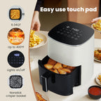 6 Quart Electric Air Fryer with Window Square 400F 12-in-1 Air Fry