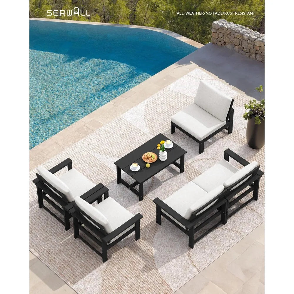6-Piece Sectional Outdoor Furniture Set, All Weather
