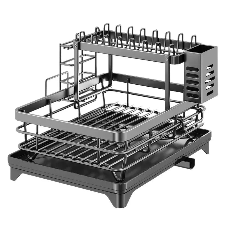 Stainless Steel Dish Drying Rack with Drainboard