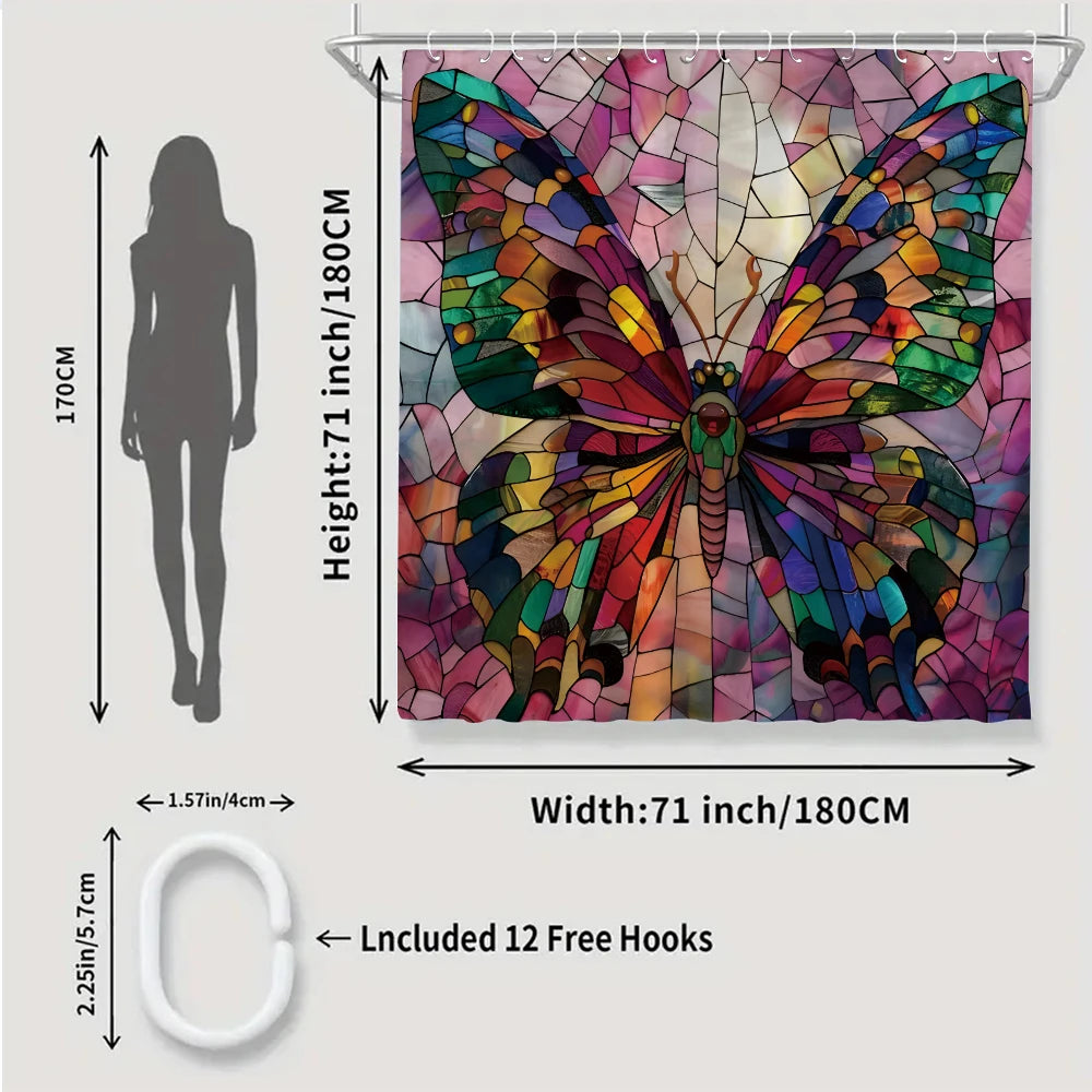 Colorful Butterfly Bathroom Four-piece Set