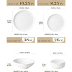 24 Pieces Modern Porcelain Dinnerware Set for 6