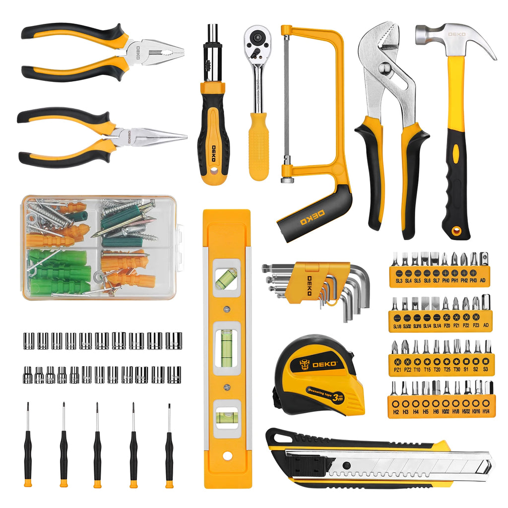 228Pcs Combination Tool Kit with Plastic Toolbox Storage Case