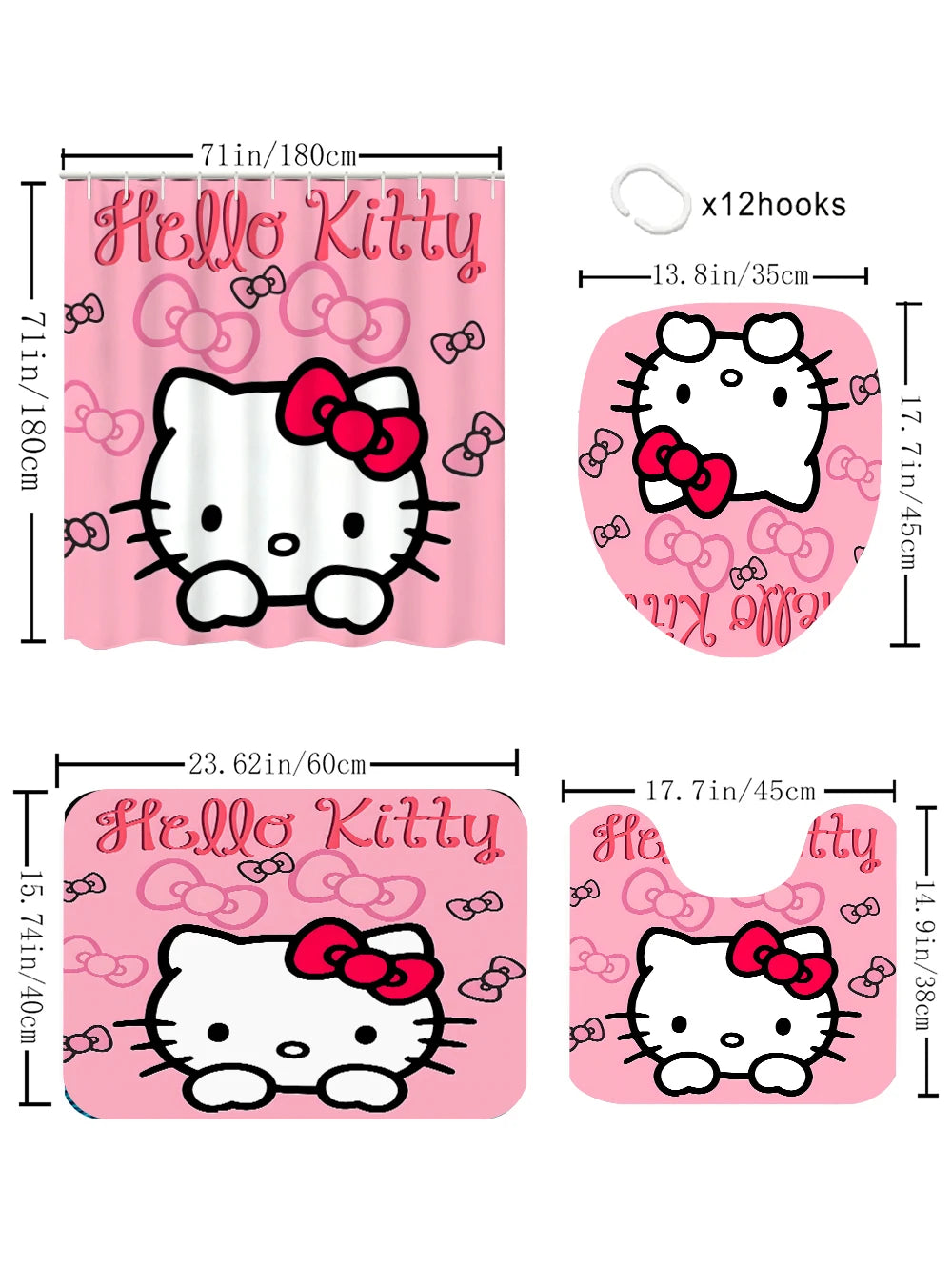 Sanrio Hello Kitty Bathroom Four-Piece Set