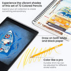72 Soft Wax-Based Colored Pencils for Artists & Adults