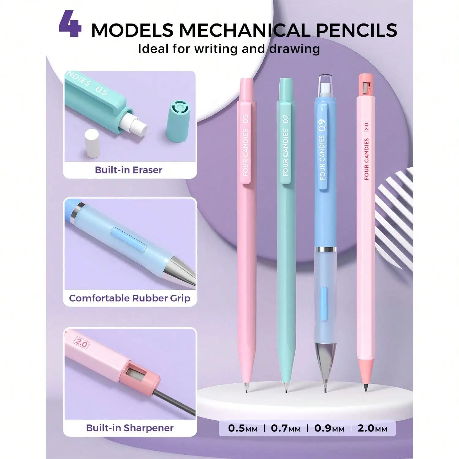Mechanical Pencil Set (36PCS) - 4 Sizes + 624 Refills
