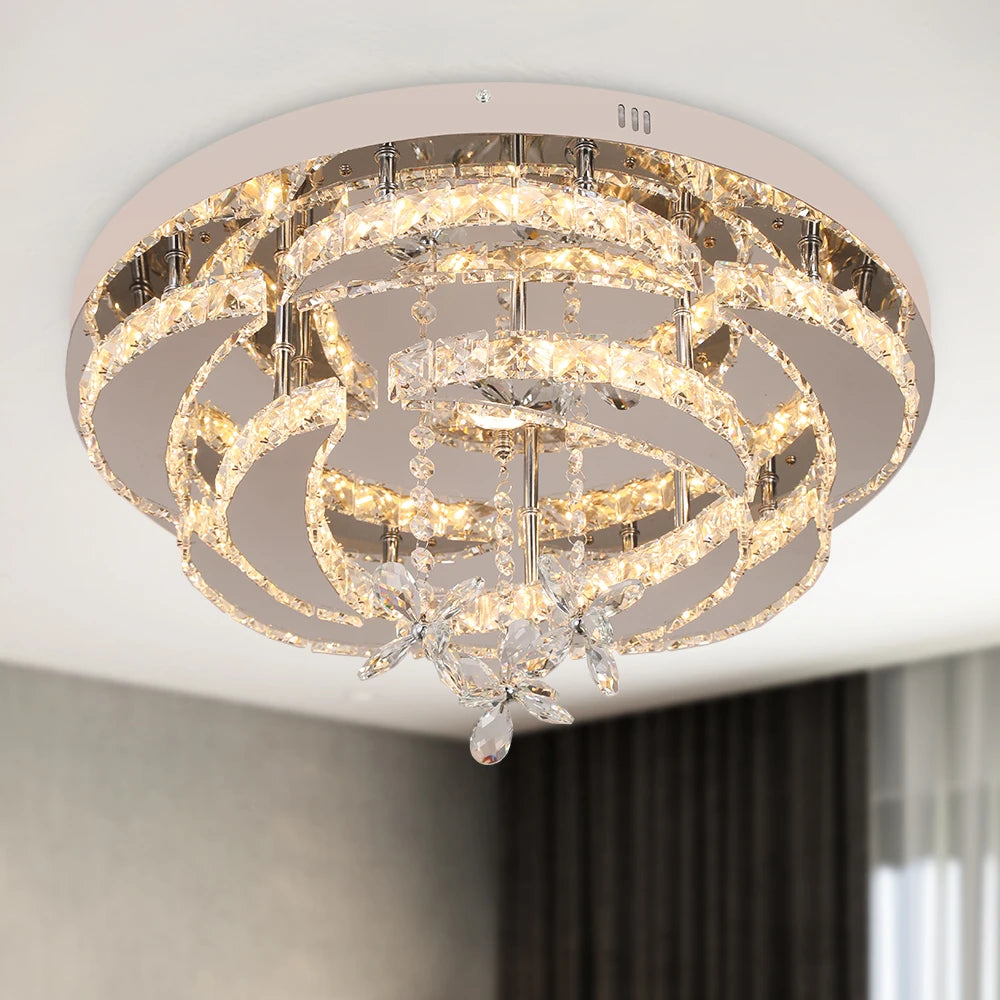 Luxury Crystal Chandelier Modern Led, Dimmable