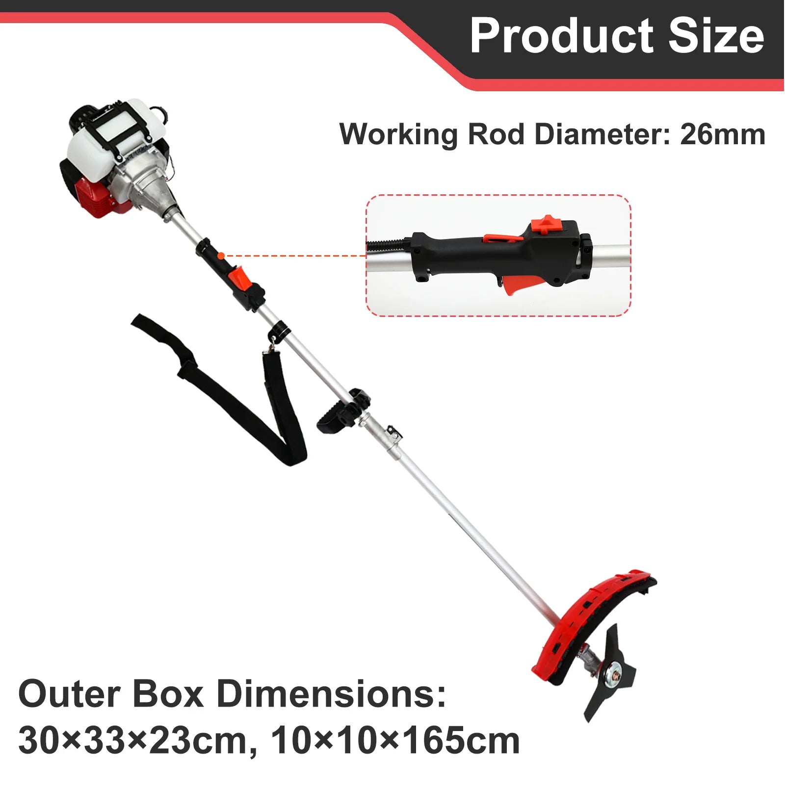 4-Stroke Gas Weed Eater 31cc 15lb 13 in Straight Shaft Trimmer
