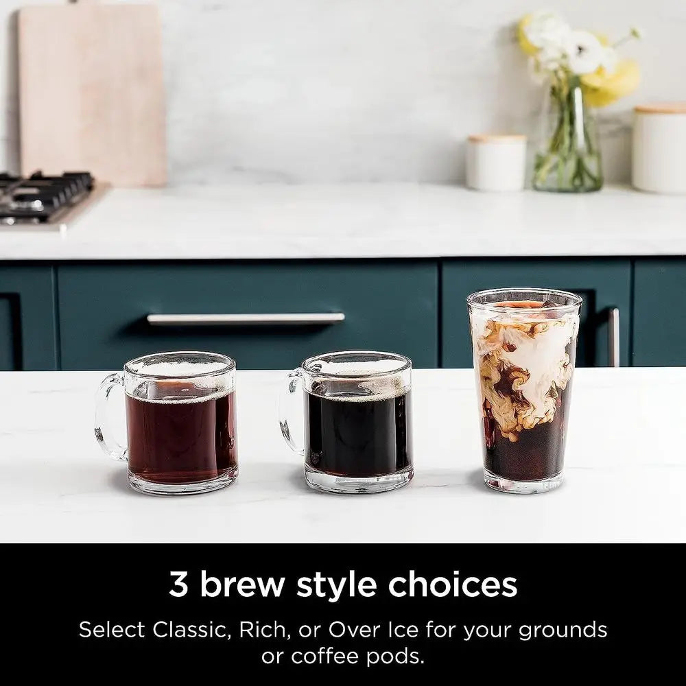 Refurbished Dual-Brew Coffee Maker | Hot & Iced Beverages | K-Cup Pod Compatible | 3 Brew Modes | 60oz Removable Tank