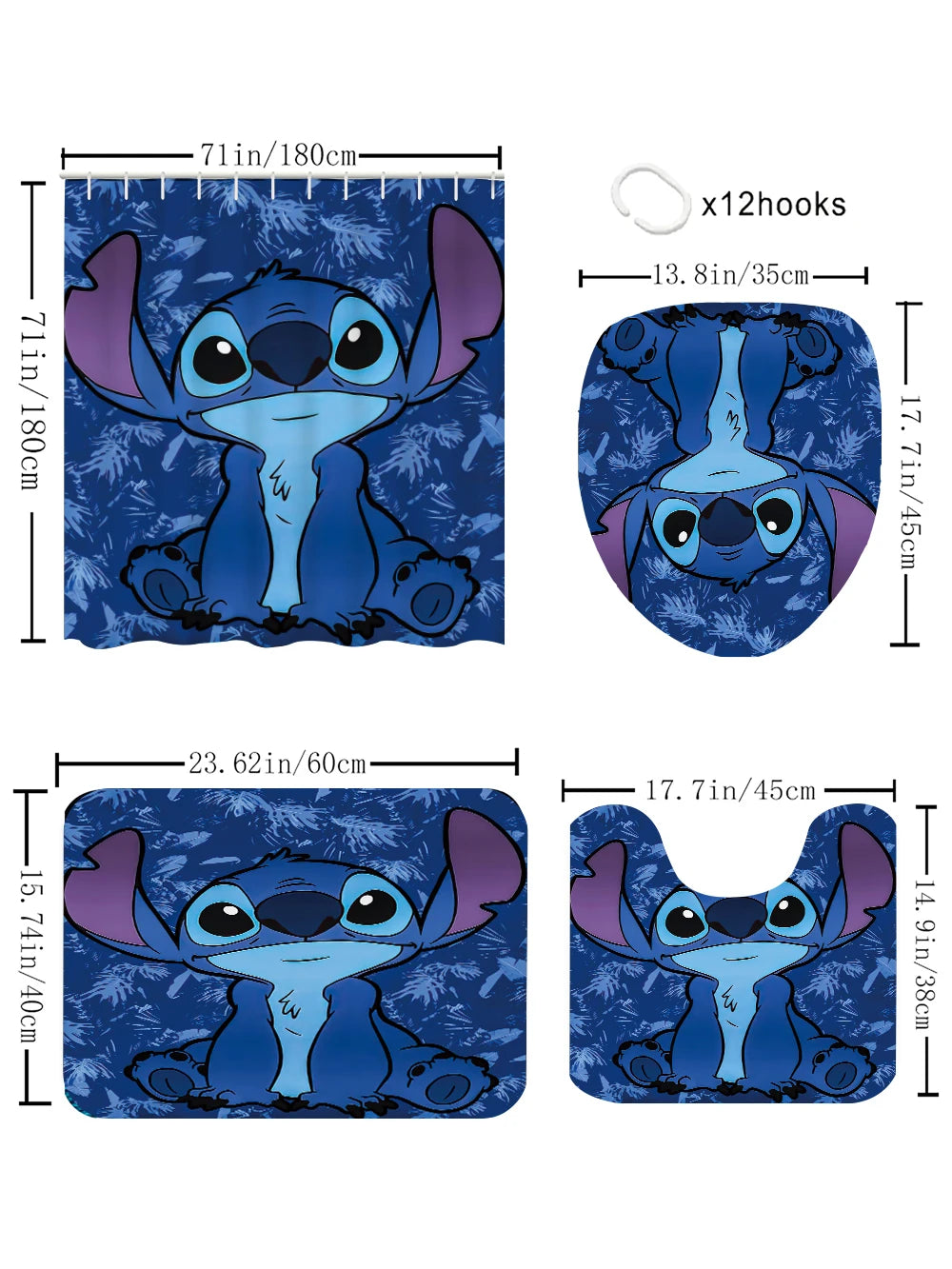Disney Stitch Bathroom Four-piece Set
