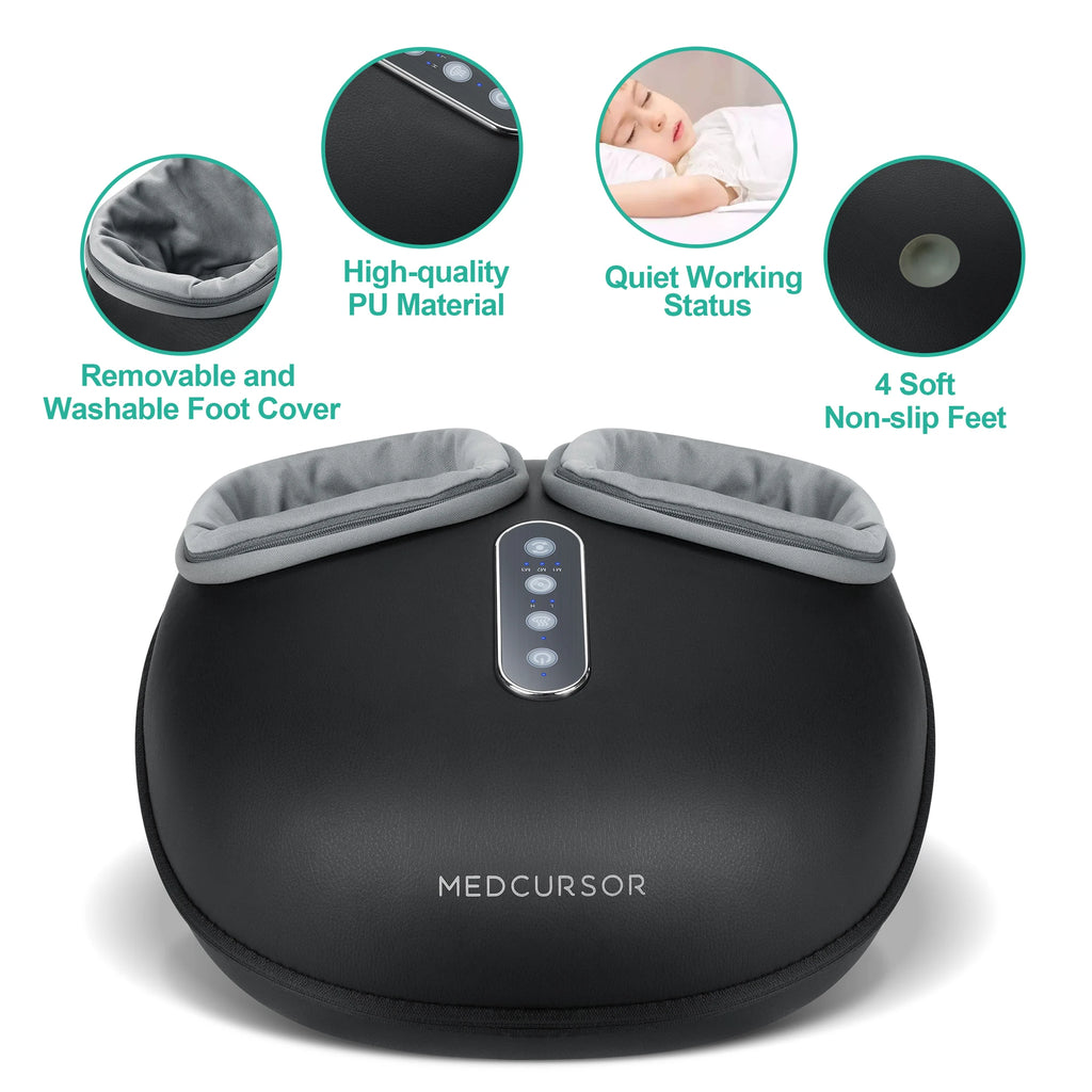 Foot Massager Machine with Heat Roller, Fully Wrapped Foot Massage