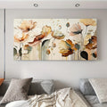 Abstract floral canvas art, high quality pine frame 1.5 "thick frame print, with flowy petal and leaf design