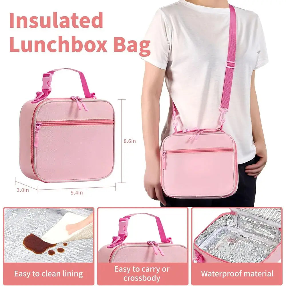 Thermo Food Container, 4-Component Lunch Box, Adjustable Divider, Leakproof, Includes Utensils