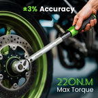 3pcs Torque Wrench Set 1/4 & 3/8 & 1/2-Inch 72 Teeth Dual-Scales ±3% Accuracy Click Torque Wrenches