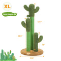 Cactus Cat Tree with Large Condo, Hammock, Dangling Ball, Scratching Post for Indoor