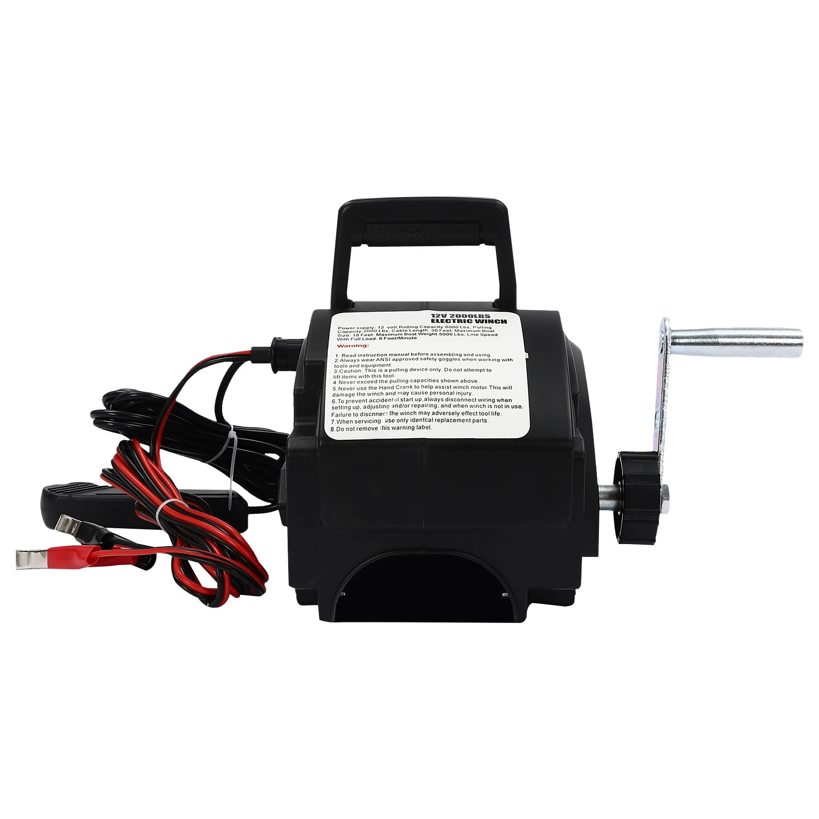 Electric Winch Portable Motor Winch Cable Hoist 9.2 m Steel Cable Lifting Hoist