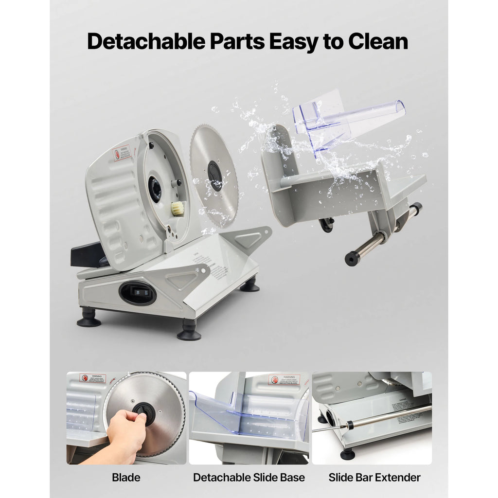 Electric Deli Slicer Machine with two SUS420 Blades Home Food-Slicer