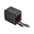 4 in 1 45W Fast Charging Retractable Wall Charger with Dual USB C Cables