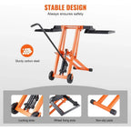 Hydraulic Jack, 500 lbs Capacity, Solid Carbon Steel, Adjustable for Riding or Zero Turn