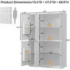 Kitchen Pantry Storage Cabinet 47.2" W x 69" H