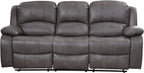 2PC Leather Reclining Sofa Loveseat Set