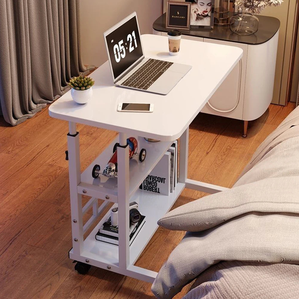 Multi-Layer Standing Height Adjustable Wooden Computer Workstation
