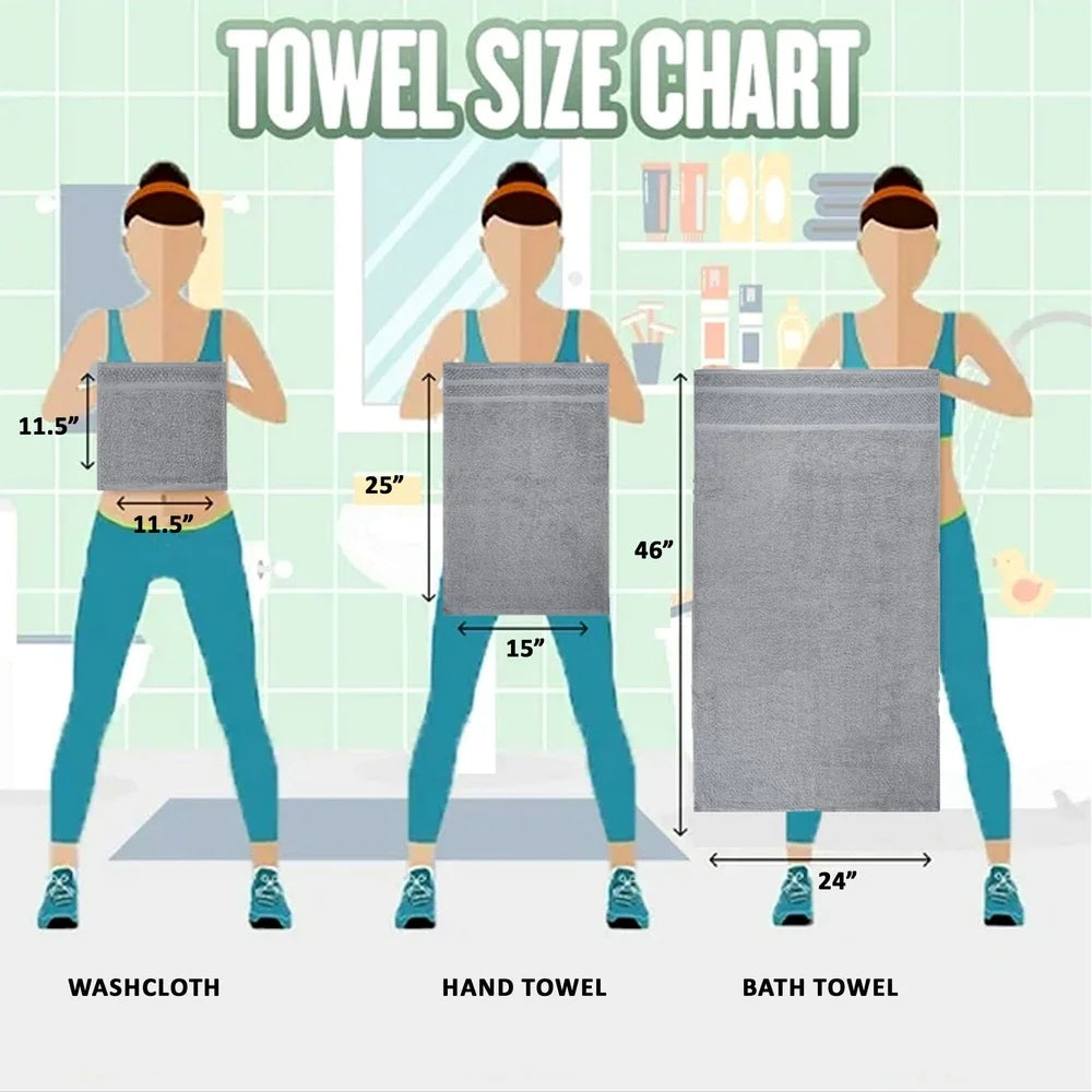 10 Piece Towel Set Soft Absorbent Cotton